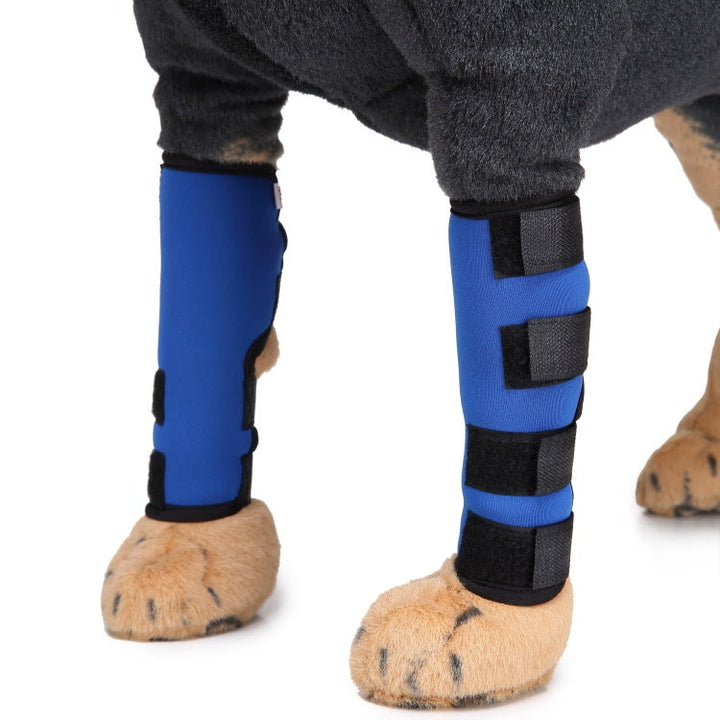 Pet Knee Pads Dog Leg Protectors Pet Protection Gear Operation Injury Sleeve, Size: M(HJ03 Classic Blue)