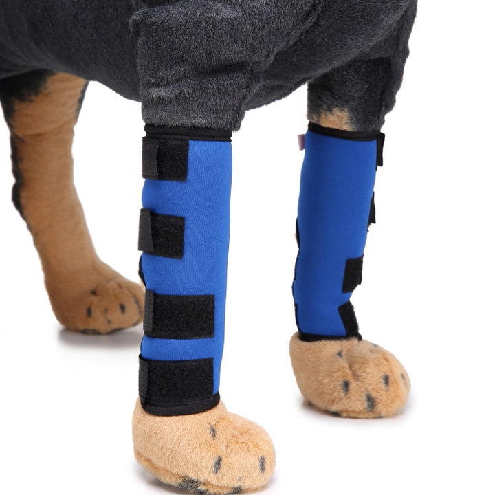 Pet Knee Pads Dog Leg Protectors Pet Protection Gear Operation Injury Sleeve, Size: M(HJ03 Classic Blue)