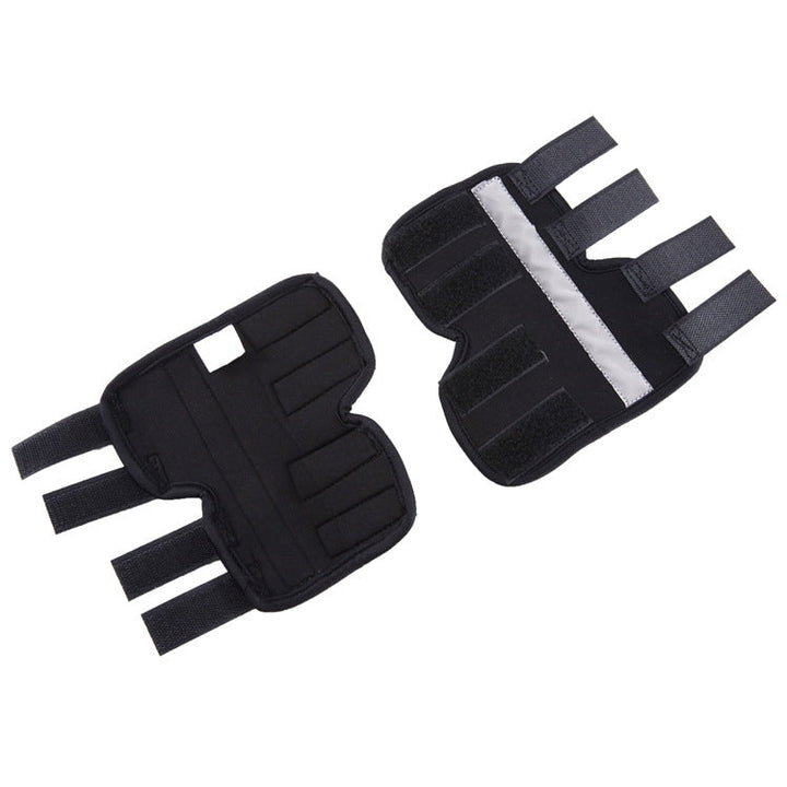 Pet Knee Pad Dog Leg Protector Pet Protective Clothing Surgery Injury Protection, Size: M(HJ10 Reflective Black)