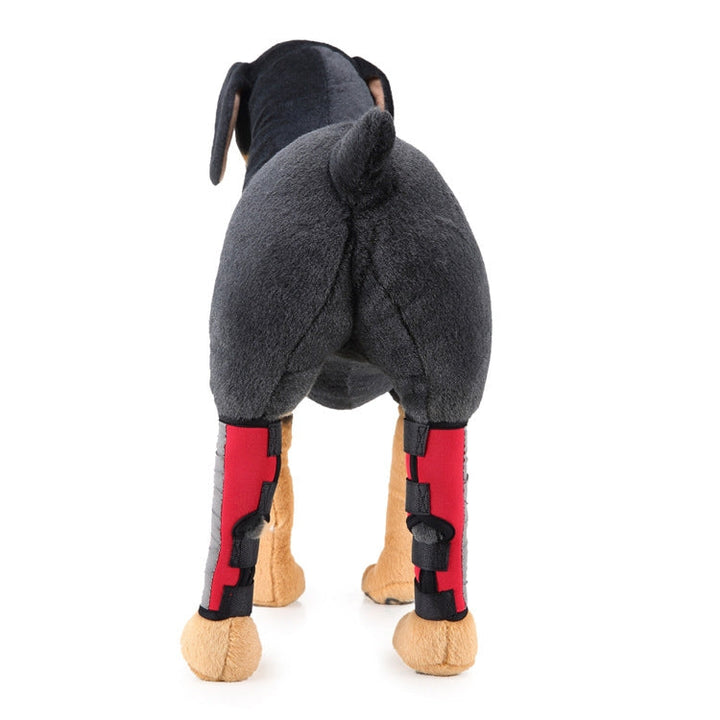 Pet Knee Pads Dog Leg Protectors Pet Protection Equipment Surgery Injury Cover, Size: M(HJ11 Reflective Red)