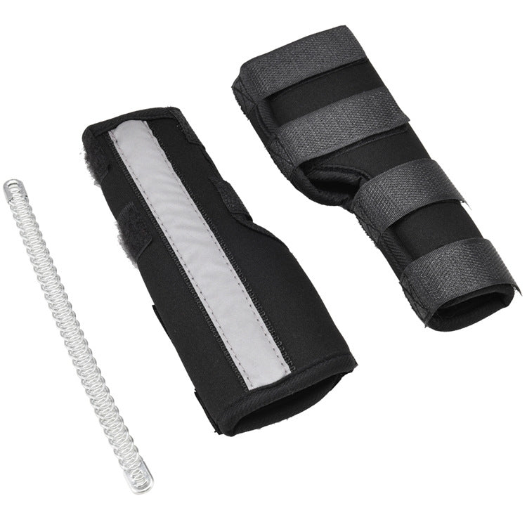 Pet Knee Pads Dog Leg Guardian Pet Protective Gear Surgery Injury Protection, Size: M (HJ28 Reflective with Support Rod Black)