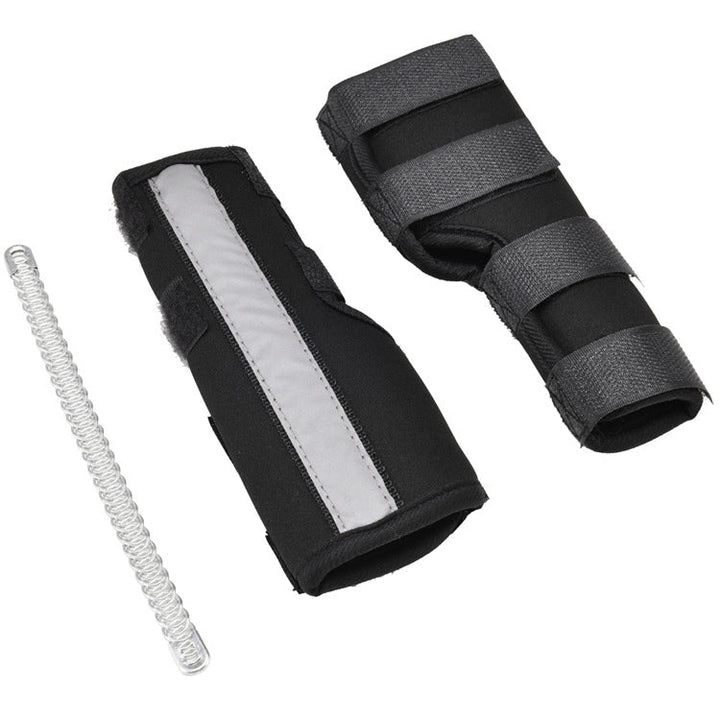 Pet Knee Pads Dog Leg Guardian Pet Protective Gear Surgery Injury Protection, Size: M (HJ28 Reflective with Support Rod Black)
