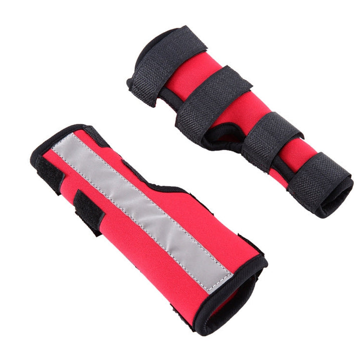 Pet Knee Pads Dog Leg Protection Pet Protection Equipment Surgery Injury Protection, Size: L(HJ11 Reflection Red)
