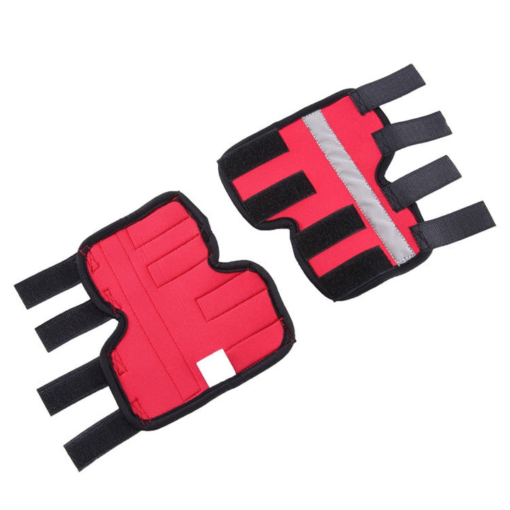 Pet Knee Pads Dog Leg Protection Pet Protection Equipment Surgery Injury Protection, Size: L(HJ11 Reflection Red)
