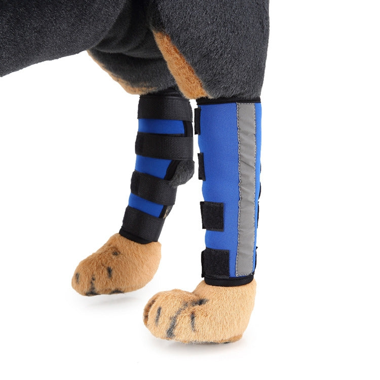 Pet Knee Pads Dog Leg Protector Pet Protective Gear Surgery Injury Case, Size: L(HJ12 Reflex Blue)