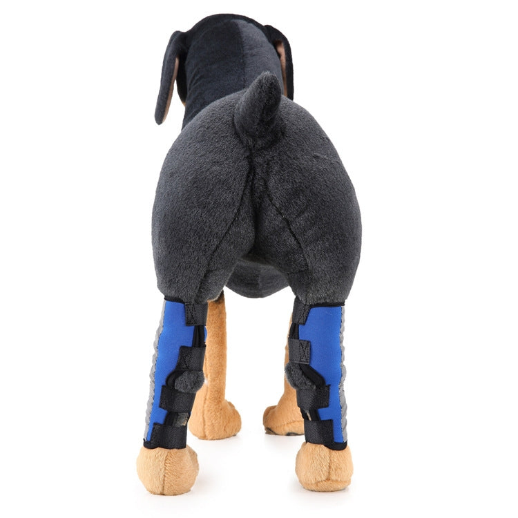 Pet Knee Pads Dog Leg Protector Pet Protective Gear Surgery Injury Case, Size: L(HJ12 Reflex Blue)