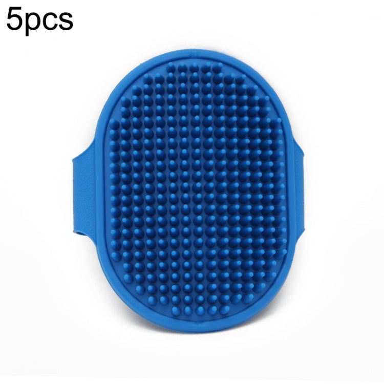 5 Piece Pet Bath Massage Brush for Dogs Cleaning and Beauty Tools (Blue)