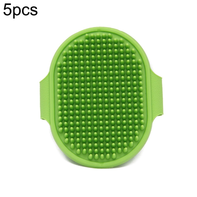 5 Pieces Pet Bath Massage Brush for Dogs Cleaning and Beauty Tools (Green)