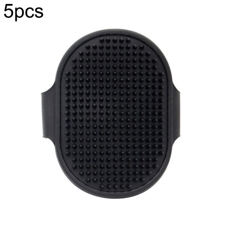 5pcs Pet Bath Massage Brush for Dogs Cleaning and Beauty Tools (Black)
