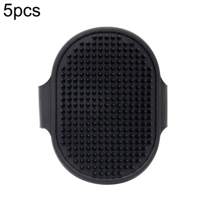 5pcs Pet Bath Massage Brush for Dogs Cleaning and Beauty Tools (Black)