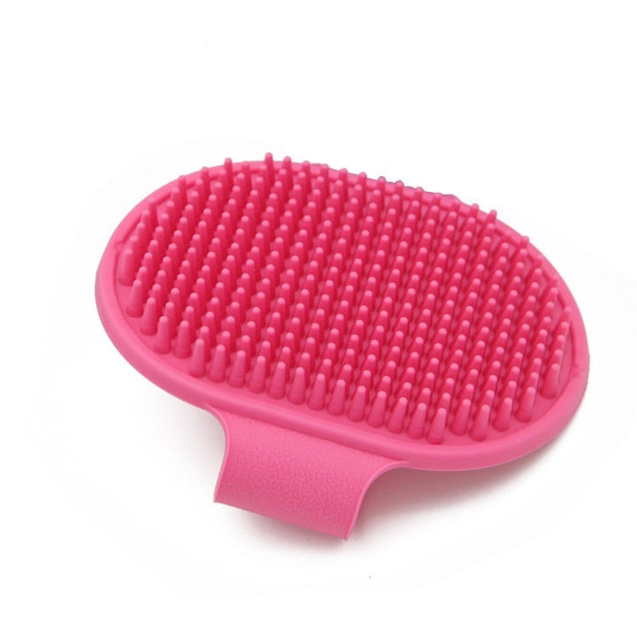 5-piece pet bath massage brush for dogs cleaning and beauty tools (Rose Red)