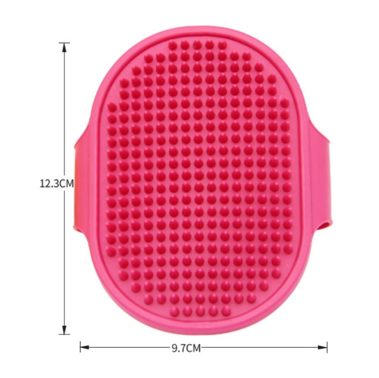 5-piece pet bath massage brush for dogs cleaning and beauty tools (Rose Red)