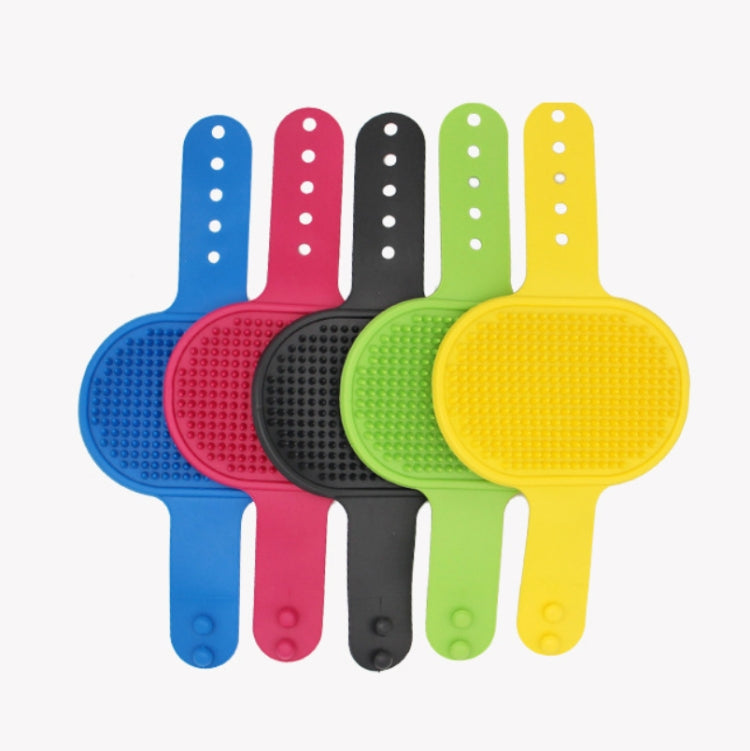 5-piece pet bath massage brush for dogs cleaning and beauty tools (Rose Red)