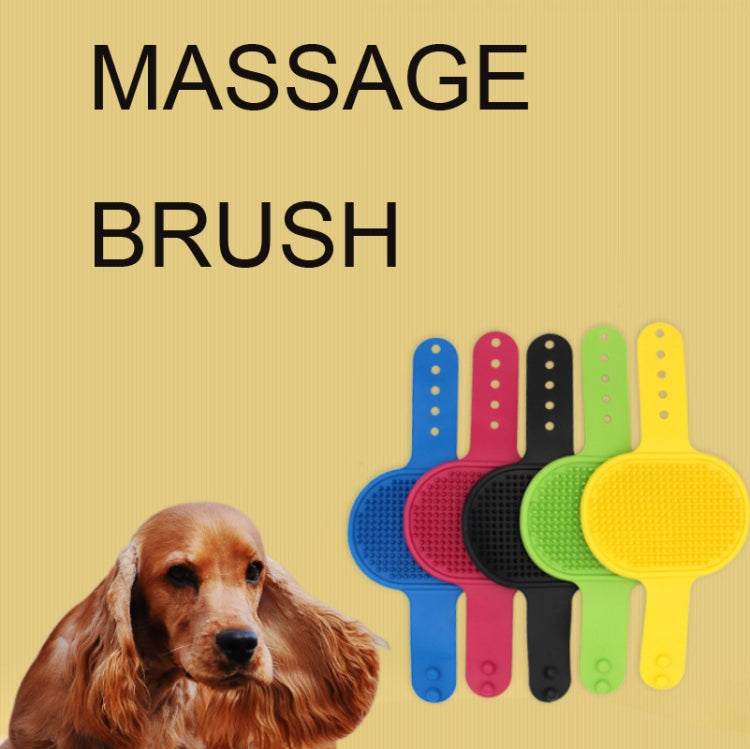 5-piece pet bath massage brush for dogs cleaning and beauty tools (Rose Red)