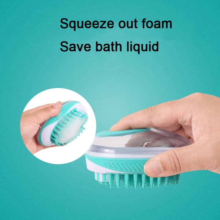 Pet Bath Brush Dog Massage Cleaning and Beauty Products (Green)