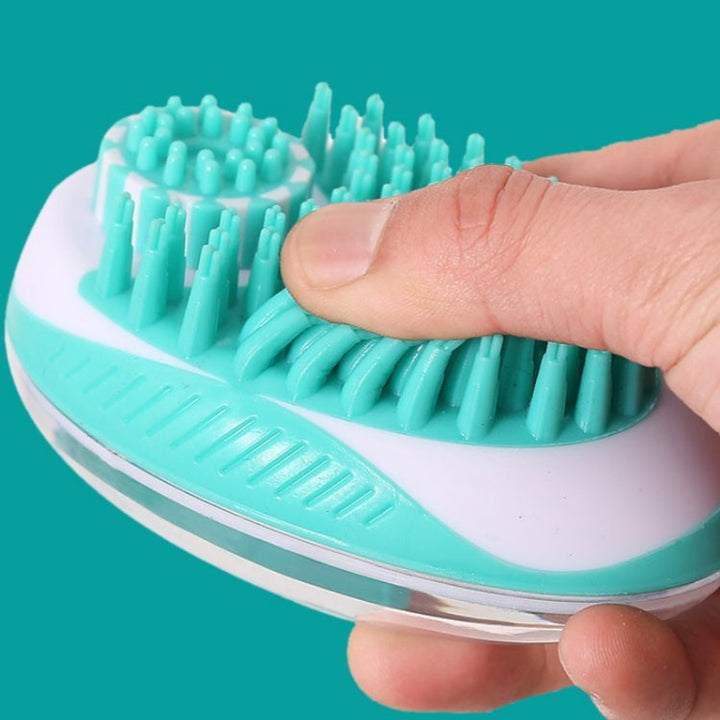 Pet Bath Brush Dog Massage Cleaning and Beauty Products (Green)