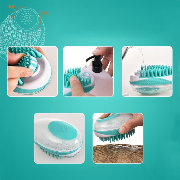 Pet Bath Brush Dog Massage Cleaning and Beauty Products (Green)