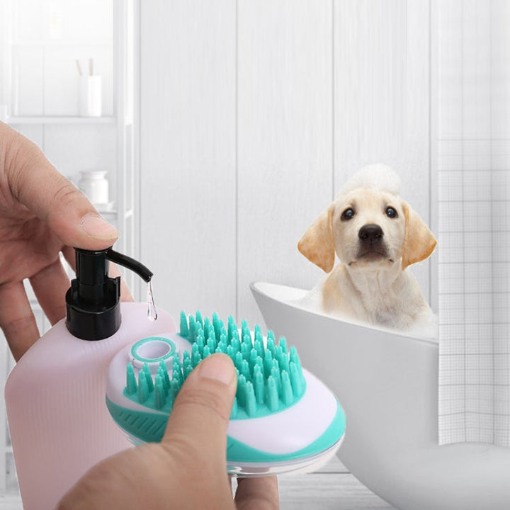 Pet Bath Brush Dog Massage Cleaning and Beauty Products (Green)