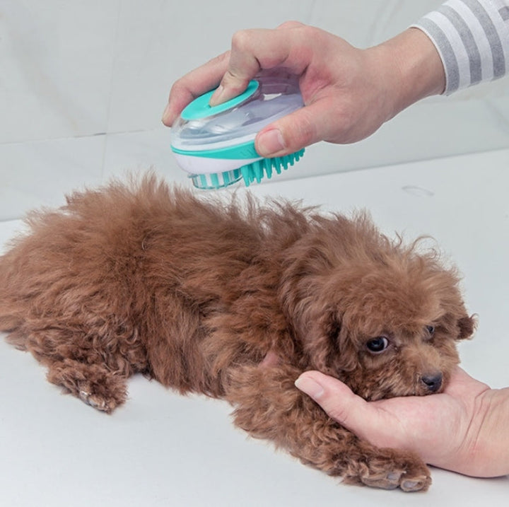 Pet Bath Brush Dog Massage Cleaning and Beauty Products (Green)
