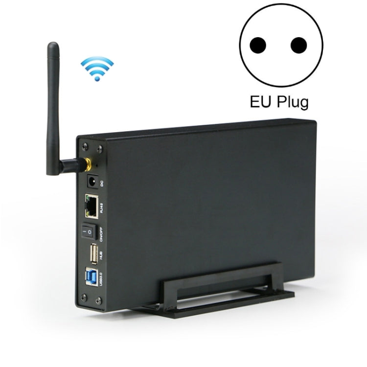 Lisslune | Blueendless 3.5 inch Mobile Hard Drive Bay WIFI Wireless NAS Private Cloud Storage (EU Plug)
