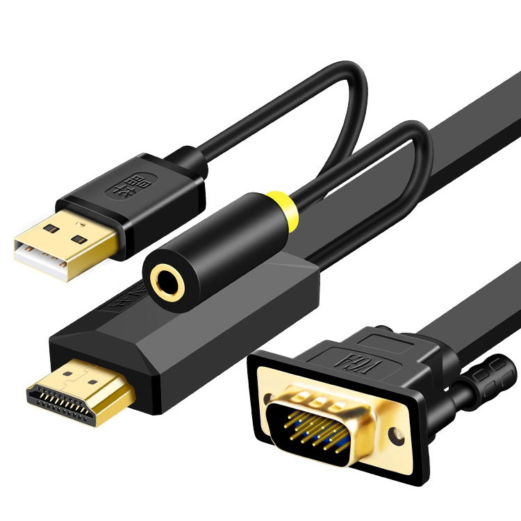 Lisslune | 10m JH HV10 1080P HDMI to VGA Cable Projector TV Box Computer Notebook Industrial Display Adapter Cable