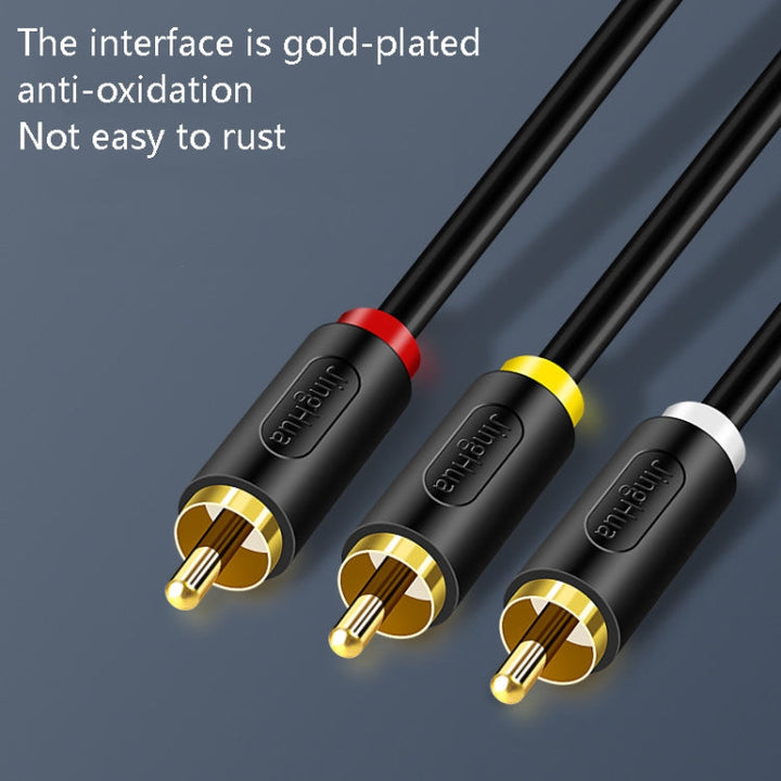 Lisslune | 1m JingHua HDMI-3RCA HDMI to 3RCA Conversion Cable Set-Top TV Projector AV Lotus Converter Cable