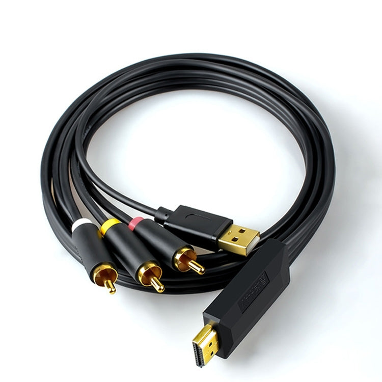 Lisslune | 3m JingHua HDMI-3RCA HDMI to 3RCA Conversion Cable Set-Top TV Projector AV Lotus Converter Cable