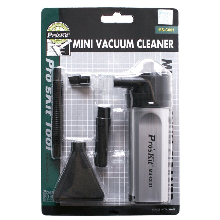 Lisslune | ProsKit MS-C001 Mini Vacuum Mobile Computer Keyboard Dust Collector Cleaning Tool (Black)