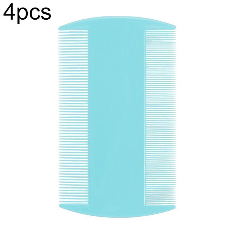 4-piece pet comb double-sided comb dog grooming accessory cat comb pet care accessory (Light Blue)