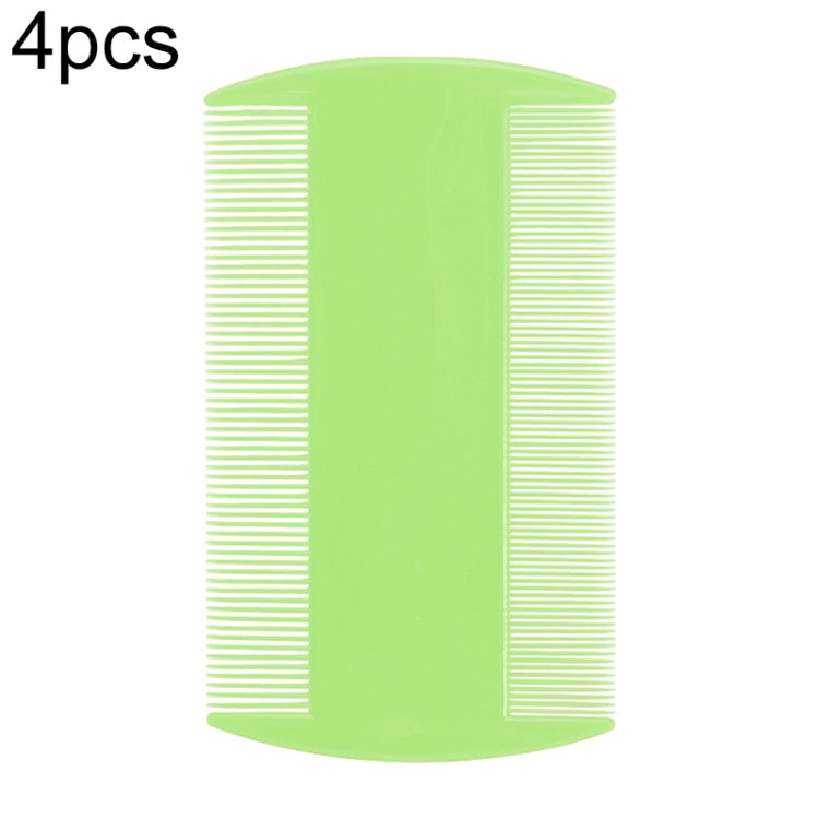 4 Pieces Pet Comb Double-sided Comb Dog Cleaning Supplies Cat Comb Pet Care Supplies (Green)