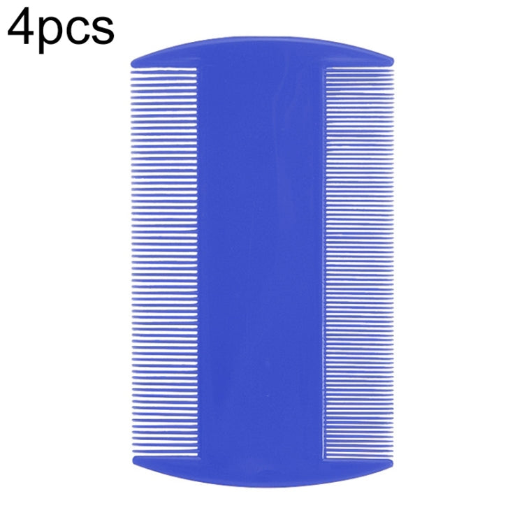 4 Pieces Pet Comb Double-Sided Comb Dog Cleaning Supplies Cat Comb Pet Care Supplies (Dark Blue)