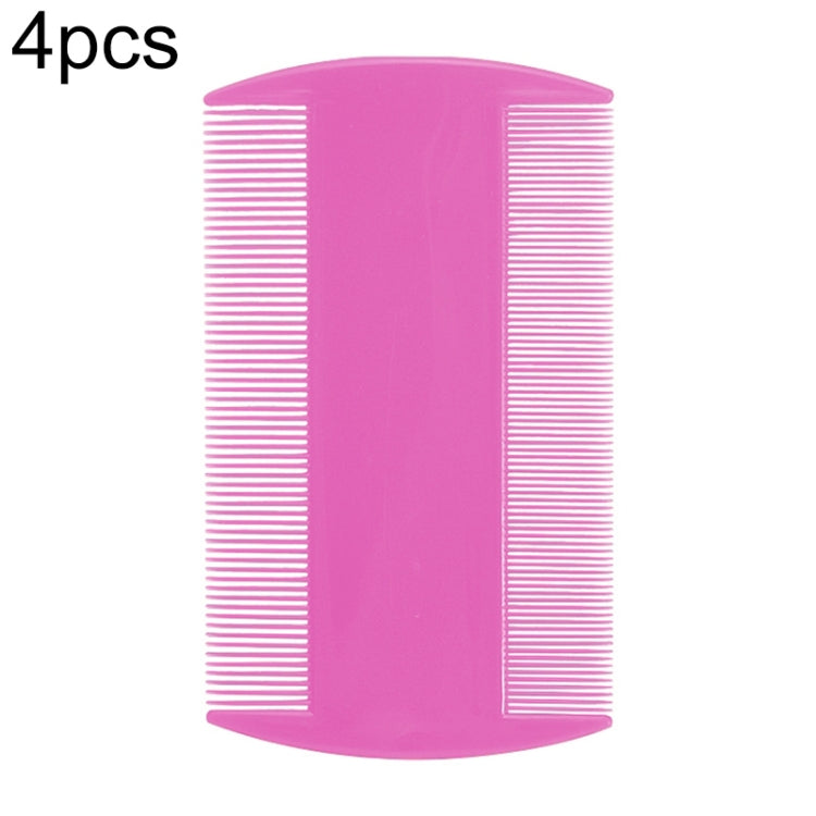 4 Piece Pet Comb Double-Sided Comb Dog Cleaning Accessories Cat Comb Pet Care Accessories (Purple)