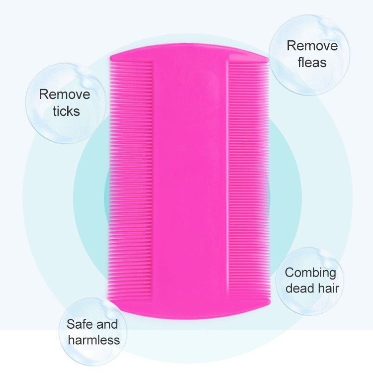 4-piece pet comb double-sided comb dog grooming accessory cat comb pet care accessory (Light Blue)
