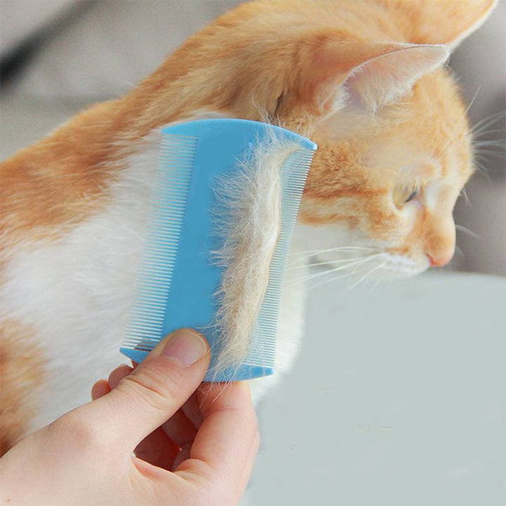 4-piece pet comb double-sided comb dog grooming accessory cat comb pet care accessory (Light Blue)