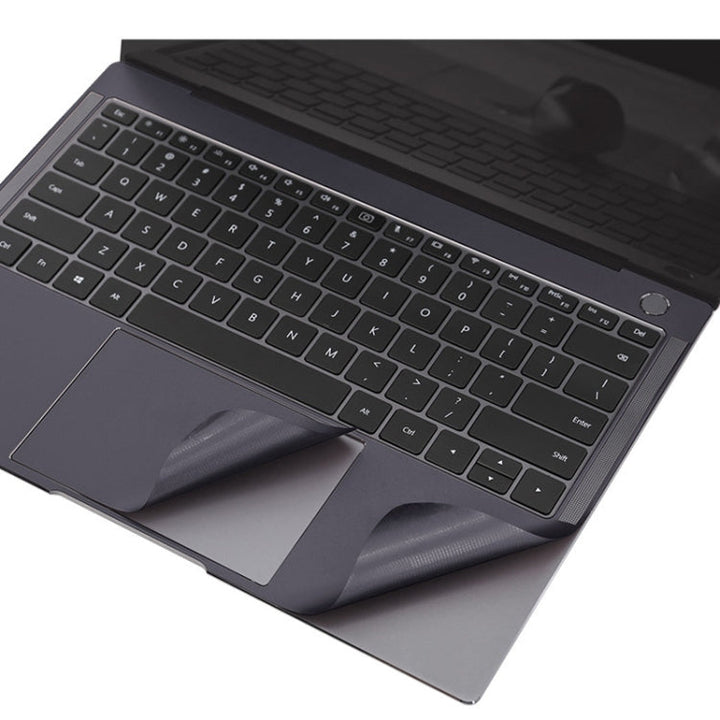 Lisslune | JRC 4 in 1 Computer Upper Shell + Lower Shell + Full Support Adhesive + Touch Sticker Film Notebook Case Protective Film for Huawei Matebook X Pro 2019 / 2020 (Silver)