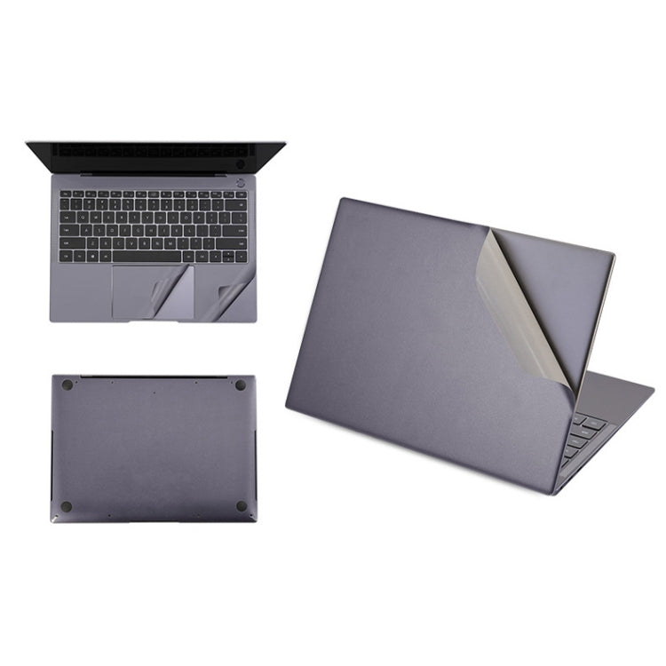 Lisslune | JRC 4 in 1 Computer Top Shell + Bottom Shell + Full Support Sticker + Touch Sticker Film Laptop Shell Protective Film For Huawei Matebook X Pro 2019 / 2020 (Gray)