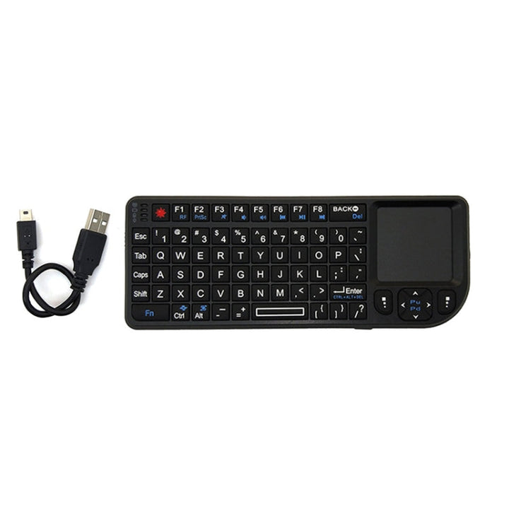 Lisslune | A8 Mini Wireless Mouse and Keyboard with Laser Touchpad Keyboard, Color: English White Backlight