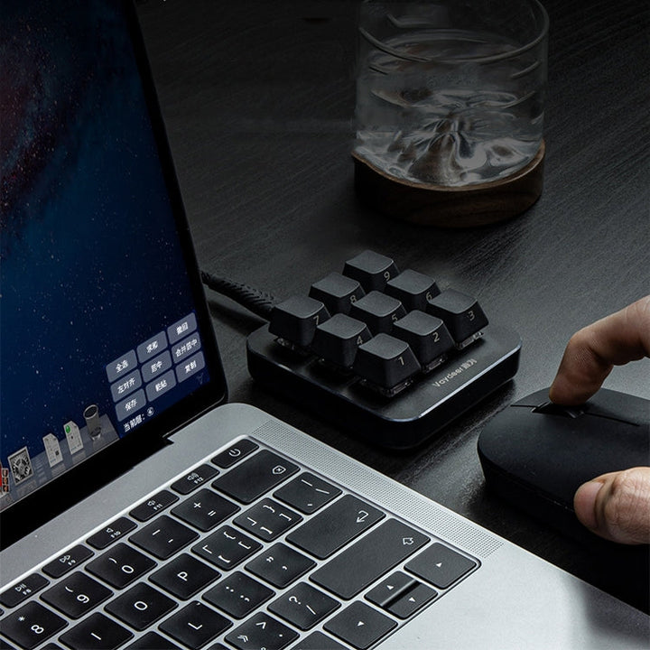 Lisslune | Vaydeer JP1011 9-Key Mechanical Keyboard Mini Portable Custom Keyboard, Cable Length: 1m