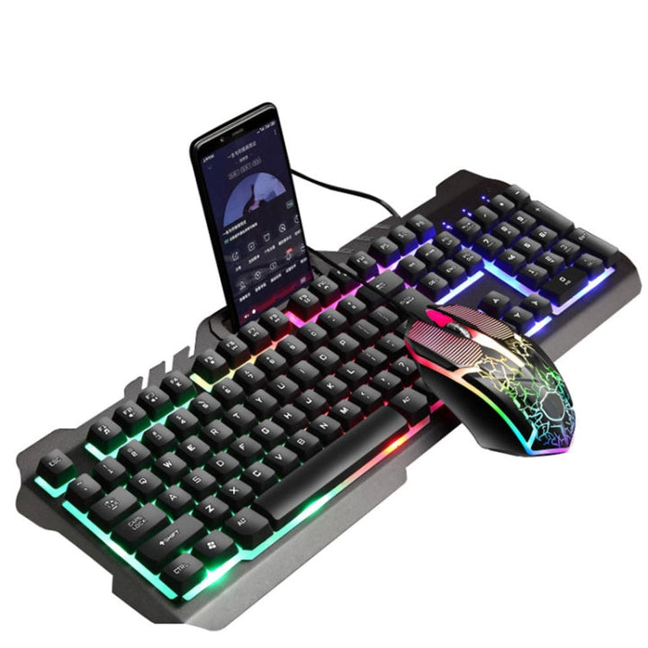Lisslune | LIMEIDE T21 104-Key Wired Gaming Backlit Computer Manipulator Keyboard and Mouse Set, Cable Length: 1.4 m (White)