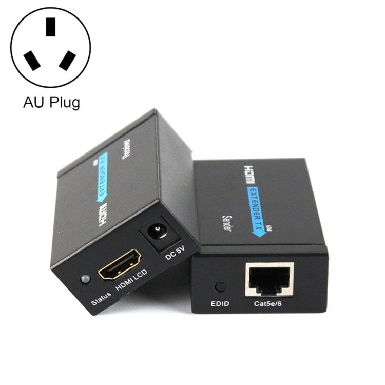 Lisslune | HDY-60 HDMI to RJ45 60m Extender Single Network Cable for HDMI Signal Amplifier (AU Plug)