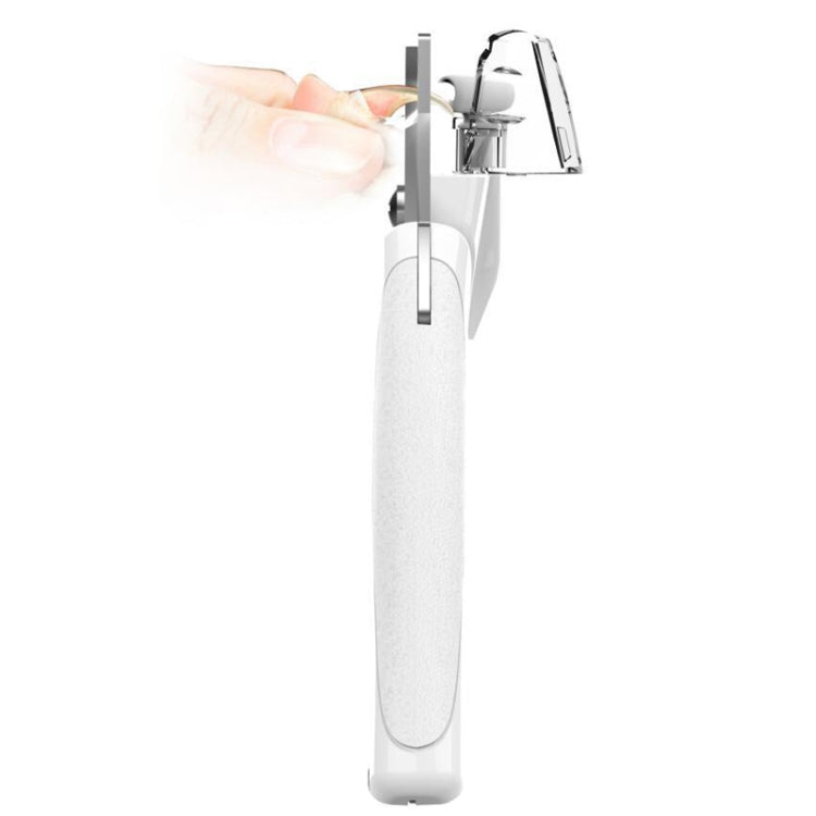 Pet LED Light Nail Depth Anti-Bloodline Nail Clipper (White)