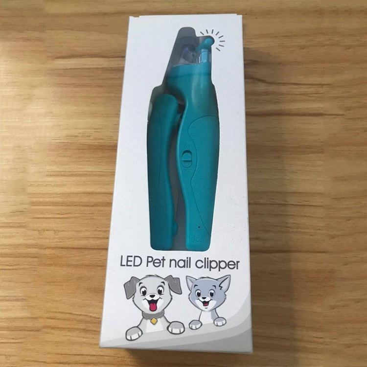 Pet LED Light Nail Depth Anti-Bloodline Nail Clipper (White)