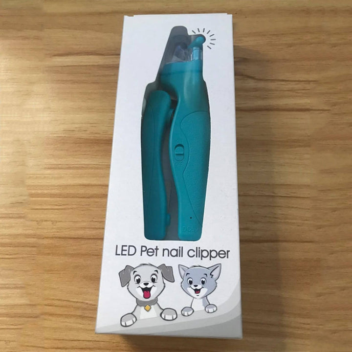 Pet LED Light Nail Depth Anti-Bloodline Nail Clipper (White)