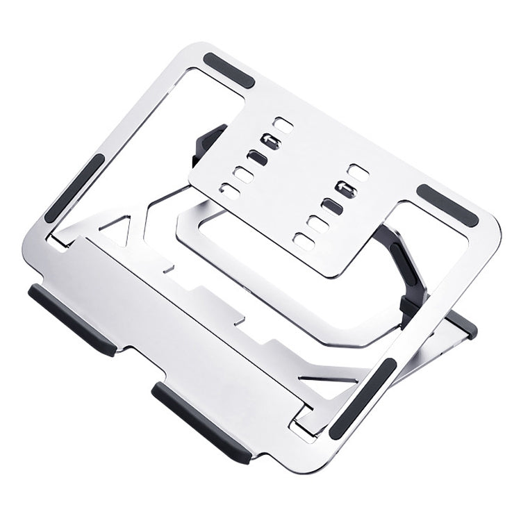 Lisslune | LH-T610 Aluminum Alloy Laptop Stand Foldable Lift Desktop Cooling Stand (Elegant Silver)