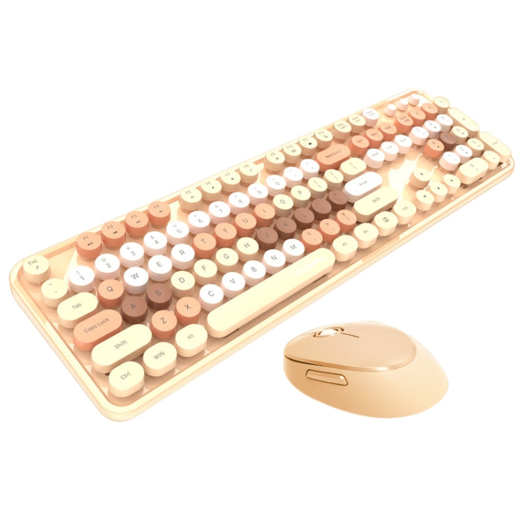 Lisslune | Mofii Sweet Wireless Keyboard and Mouse Set Girls Punk Keyboard Office Set, Color: Milk Tea Mixed Color