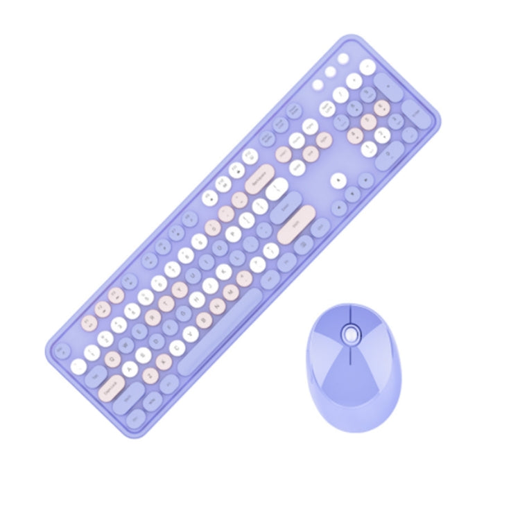 Lisslune | Mofii Sweet Wireless Keyboard and Mouse Set Girl Punk Keyboard Office Set, Color: Purple Mixed Version