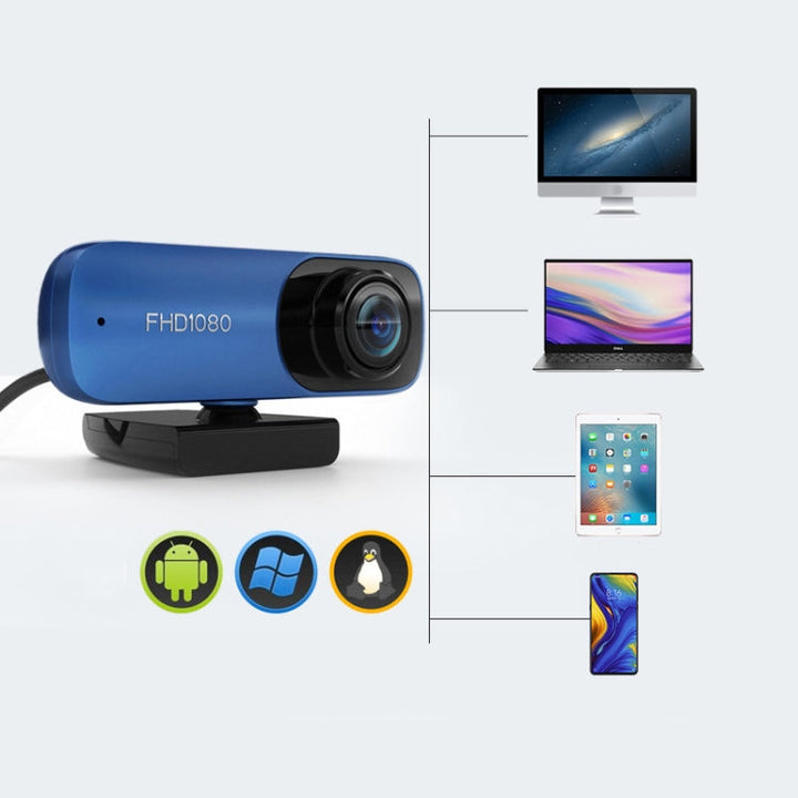 Lisslune | C80-30FPS autofocus 8 million pixels FHD 1080P USB interface network HD live computer camera
