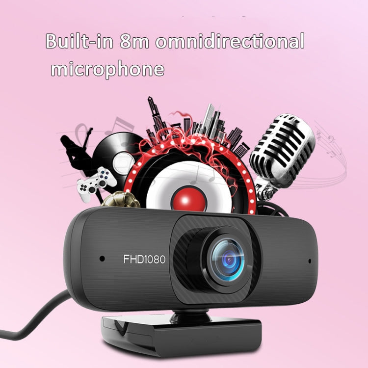 Lisslune | Super Clear Version 1080P C60 Webcast Webcam High-Resolution Computer Camera With Microphone, Cable Length: 2.5m