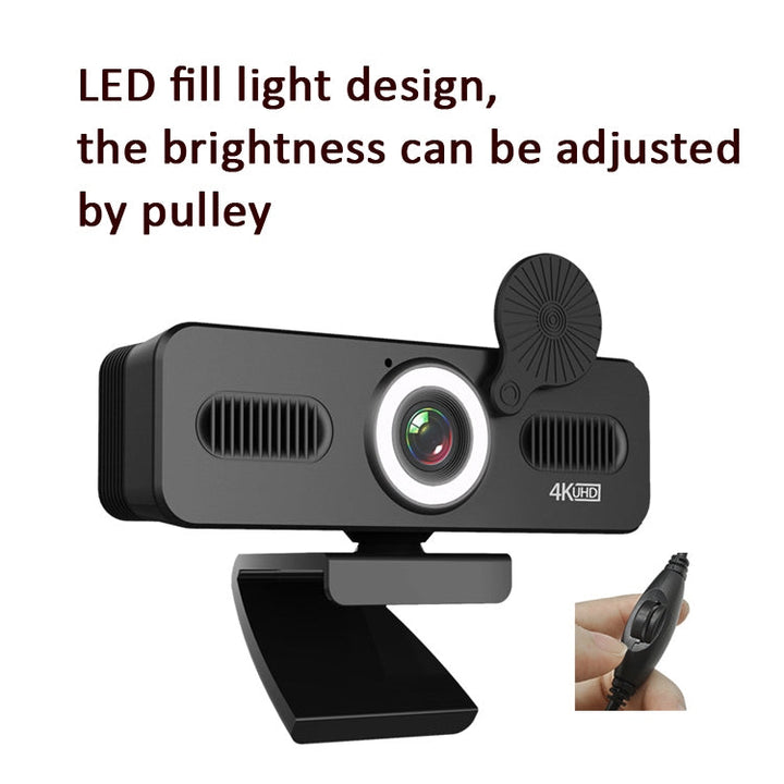 Lisslune | C360 1080P Network High Definition Computer Camera Driverless Beautification Light Camera with Directional Microphone, Cable Length: 1.8 m