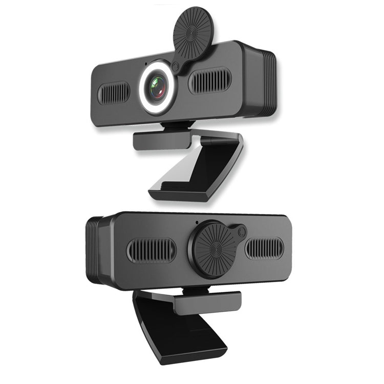 Lisslune | C360 2K Network High-Resolution Computer Camera Driver-Free Beautifying Light Camera with Omnidirectional Microphone, Cable Length: 1.8m